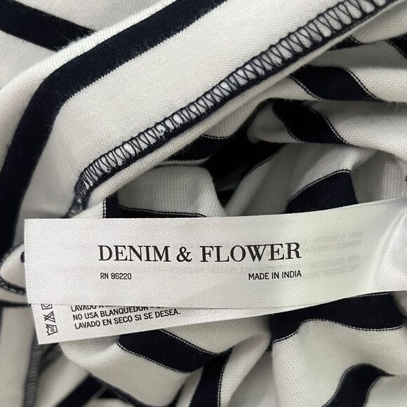 Denim & Flower Ricky Singh Dark Blue /White Duck Embroidered logo - Picture 7 of 8
